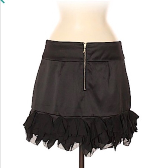 EXPRESS Design Studio Faux Leather Ruffled Mini - Picture 2 of 7